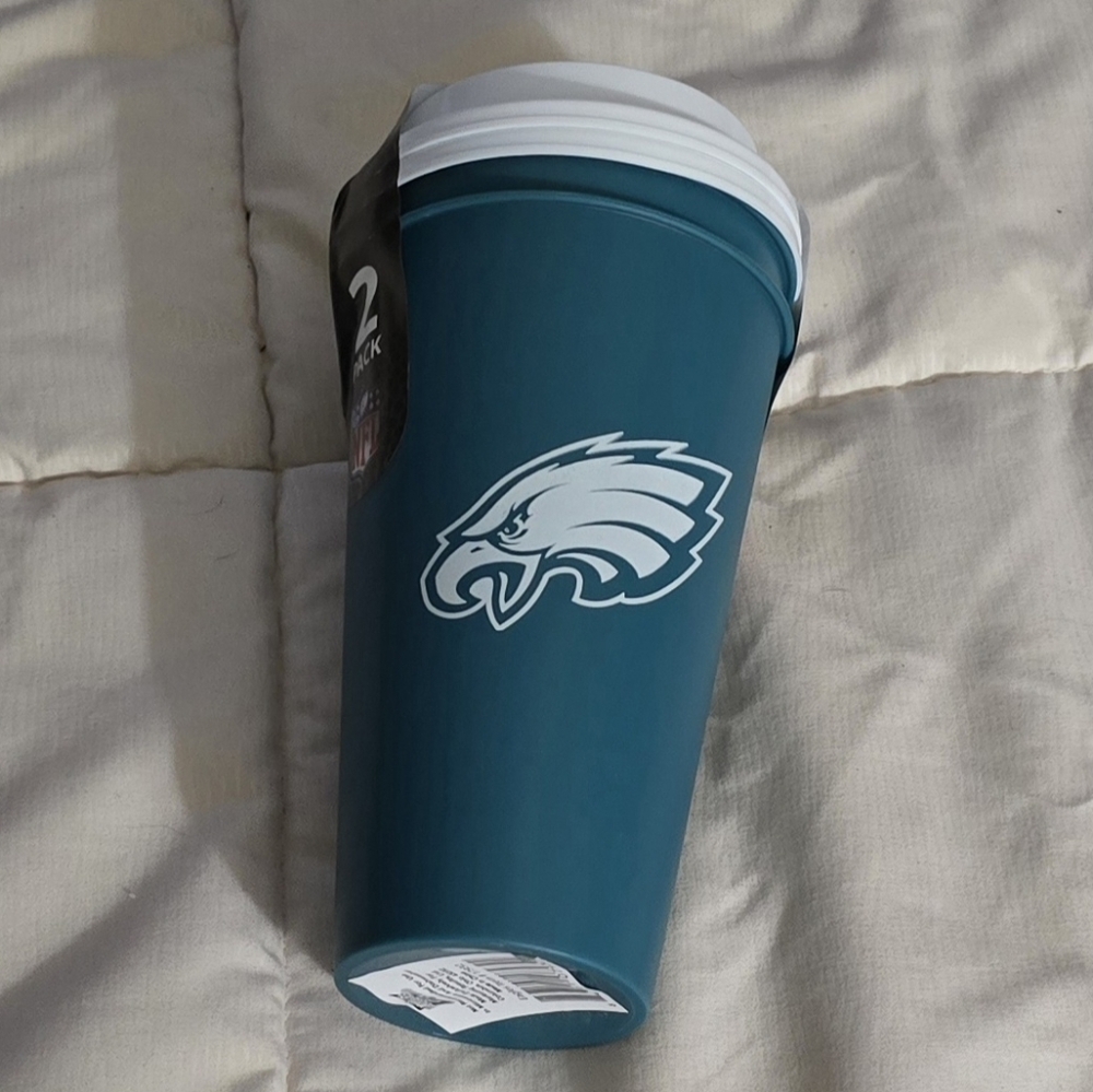 NFL Teal Mug with White Lid  (Set Of 2)